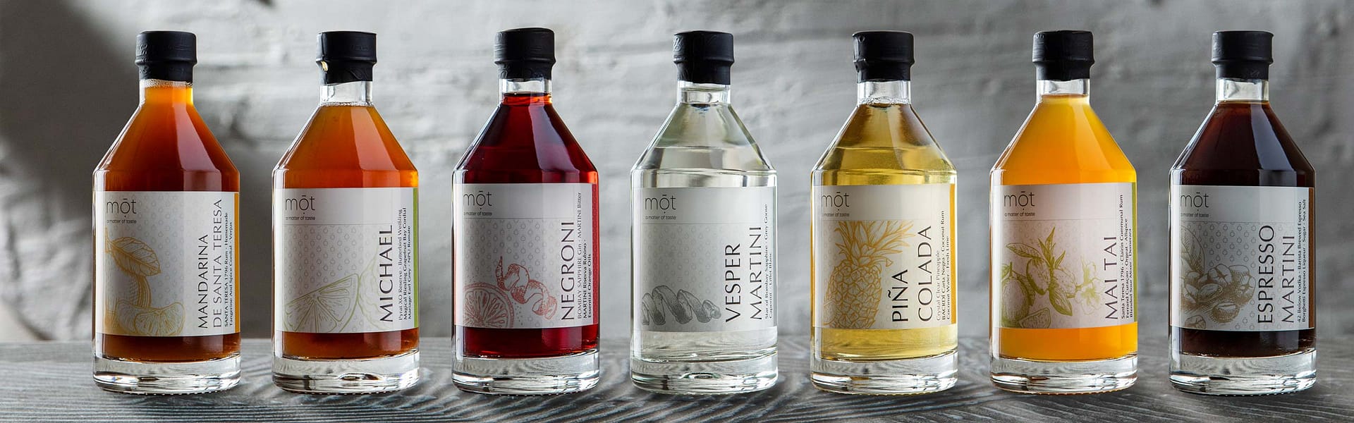 Die stillen Bottled Cocktails, trinkfertig im mōt – a matter of taste online shop